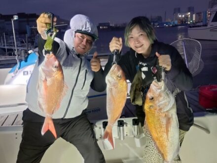 7月7日鯛ラバチャーター午後便2名様の釣果です