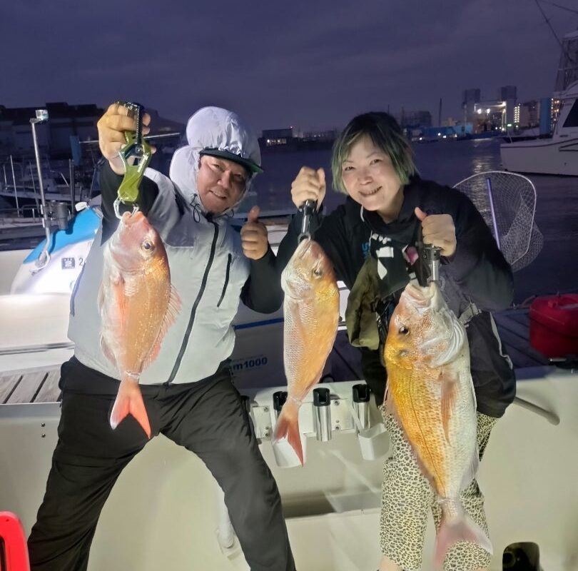 7月7日鯛ラバチャーター午後便2名様の釣果です