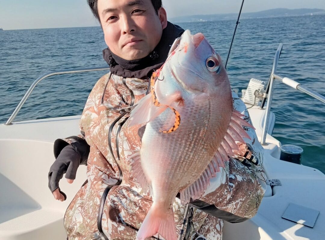 2024年1月30日鯛ラバ、アジサビキ乗合1日便5名様の釣果です。