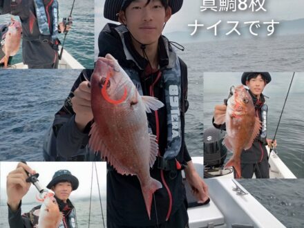 2024年6月29日鯛ラバ乗合ロング便3名様の釣果です