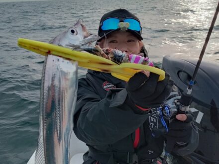 2024年11月8日タチウオ、鯛ラバチャーター1日便2名様の釣果です