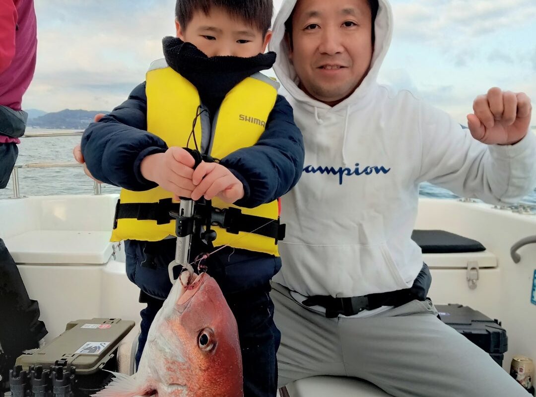 4月3日鯛ラバ乗合1日便3名様の釣果です