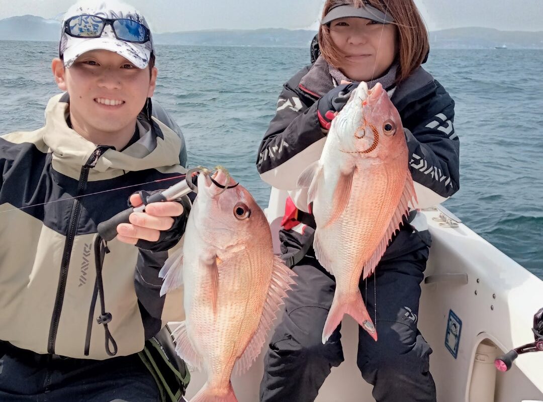 4月8日鯛ラバ乗合1日便4名様の釣果です