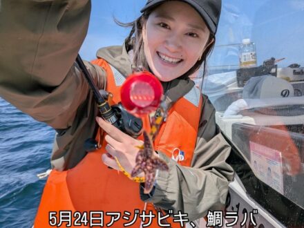 5月24日アジサビキ、鯛ラバチャーター1日便5名様