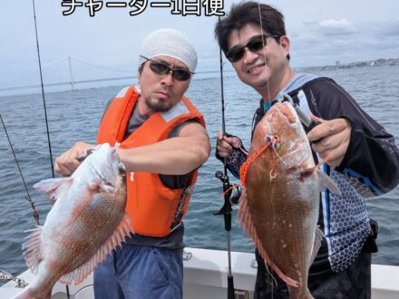 8月9日近海タコ、鯛ラバチャーター1日便